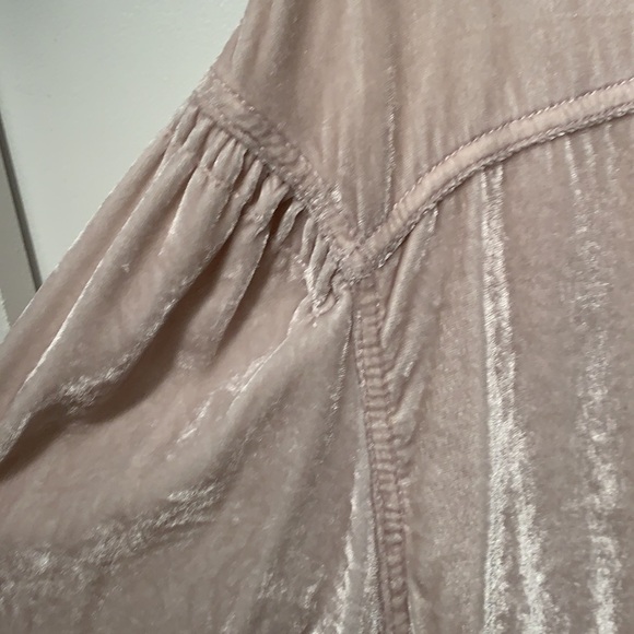 Free People La Luna Crushed Velvet Blouse XS - Picture 7 of 13